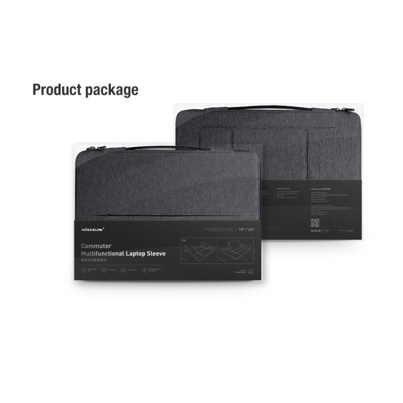 Housse Commuter pour Ordinateur Portable Multifonctionnelle Nillkin - Noir — Accessoire · Smarty Paris 18e